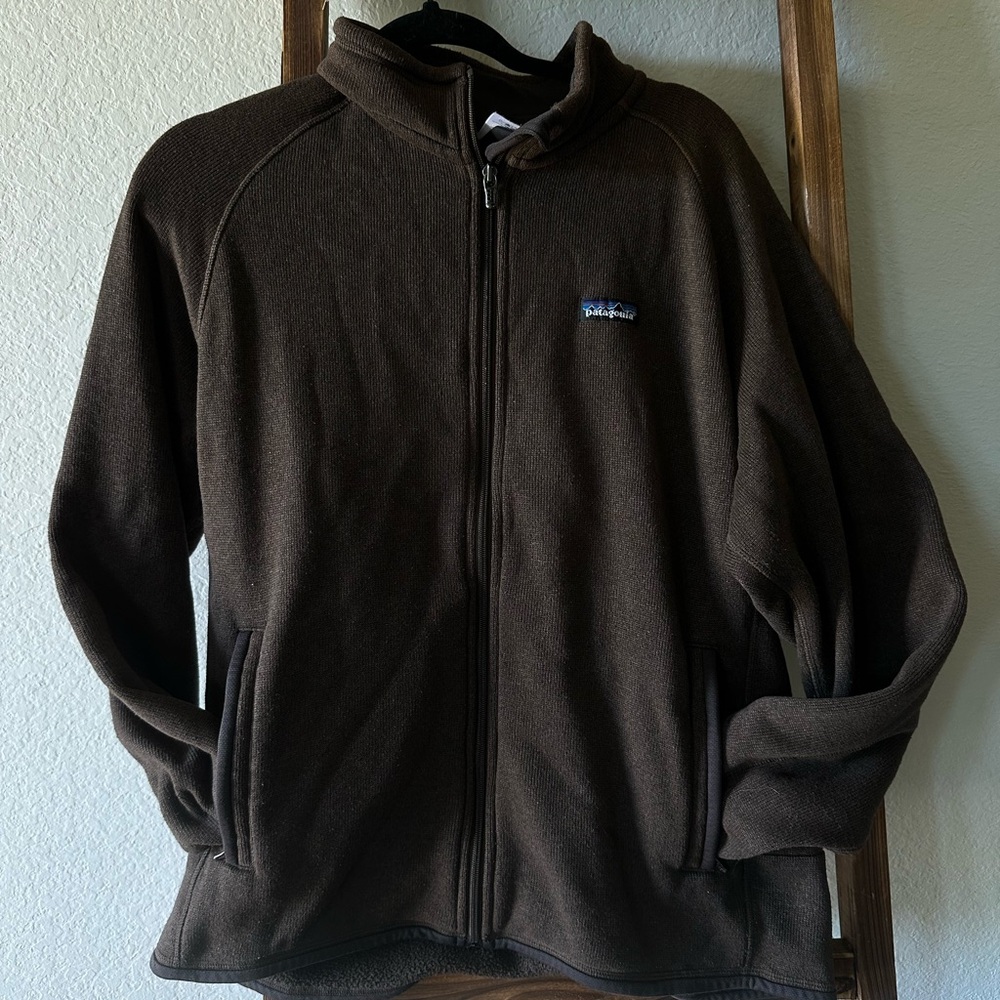 Men’s Brown Patagonia Fleece Zip Up Jacket